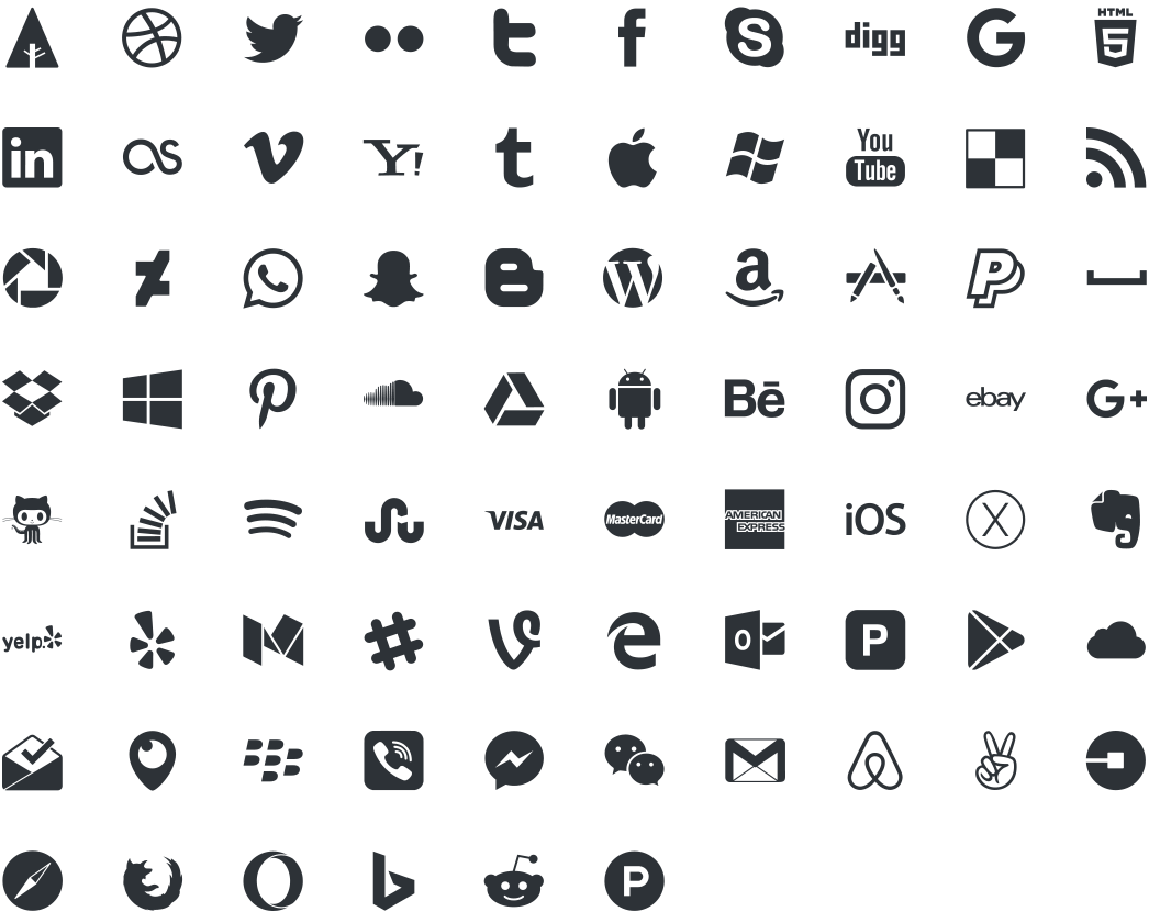 Free social media svg icons